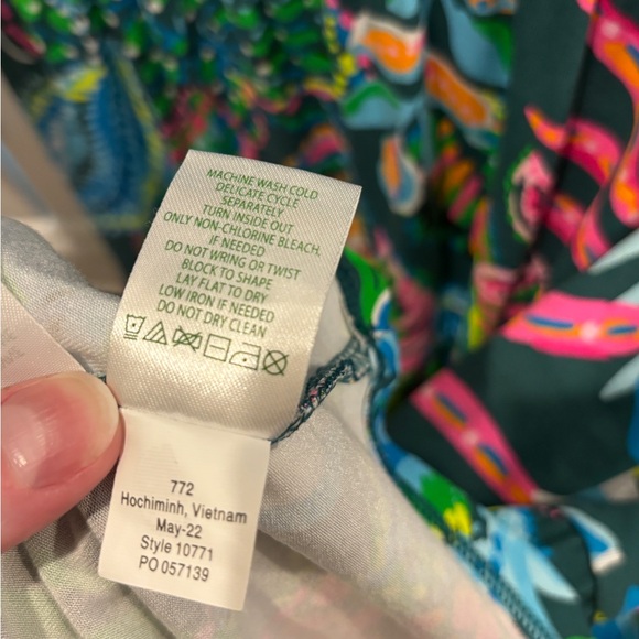 Lilly Pulitzer Chiara Tiered Dress Sunshine Jungle Floral Dress Size Medium - Picture 13 of 16